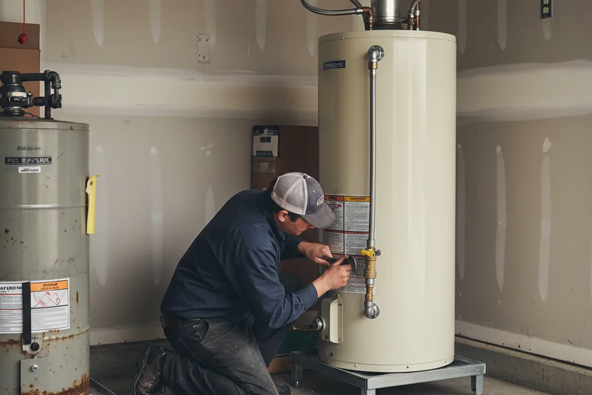 Water heater and shutoff valve replacement in Fresno